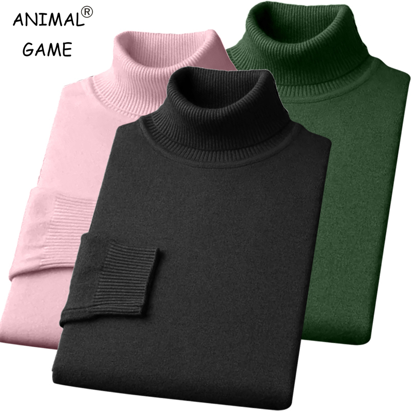 Turtleneck Sweater Men - Herfst heren hoge kwaliteit gebreide coltrui