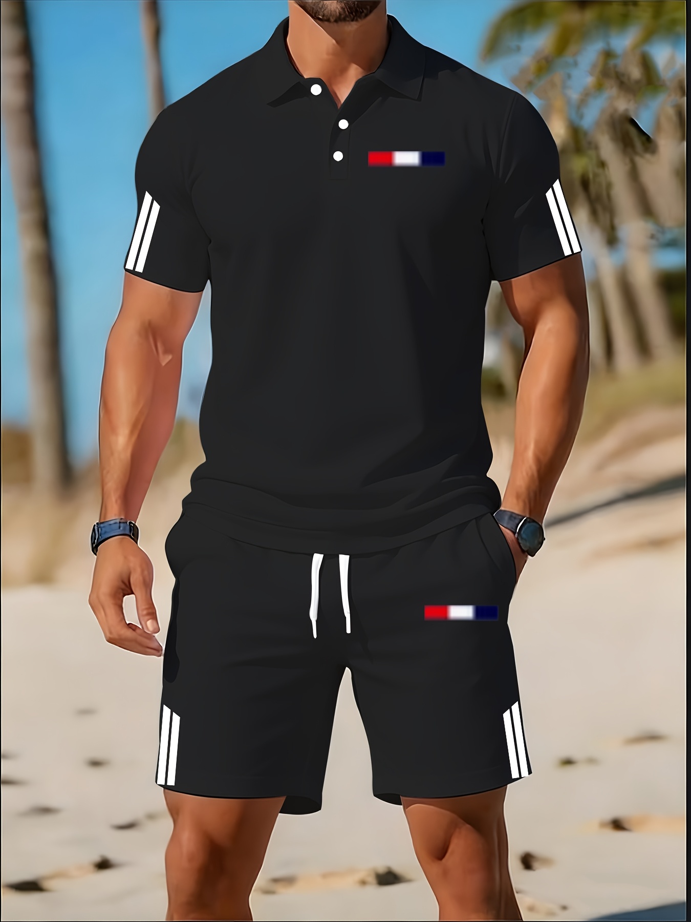 Men'S Fashion Polo - 2026 Zomer Heren Polo Shirt Set