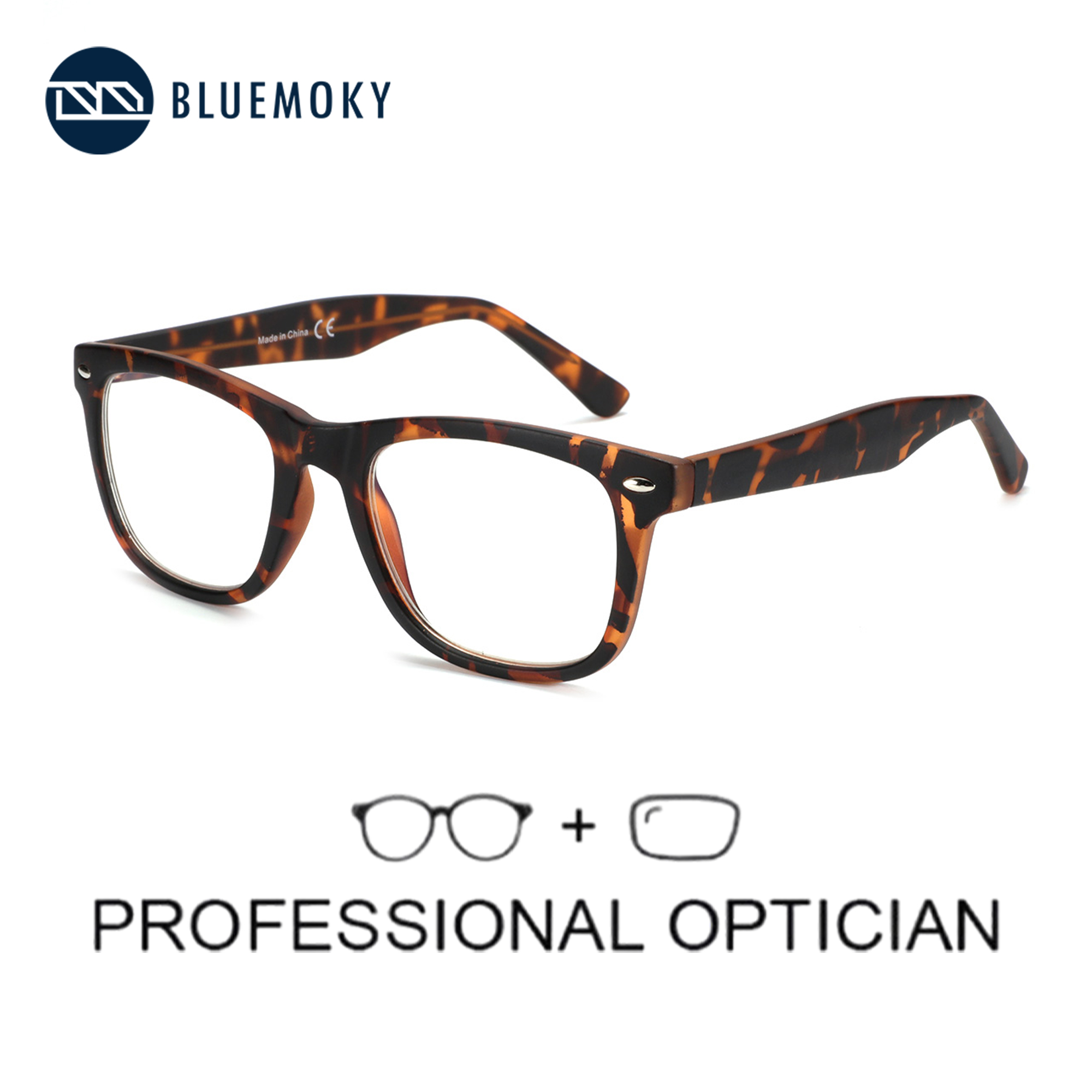 Mens Fashion Reading Glasses - BLUEMOKY Mode Vierkante Bril Mannen Progressieve