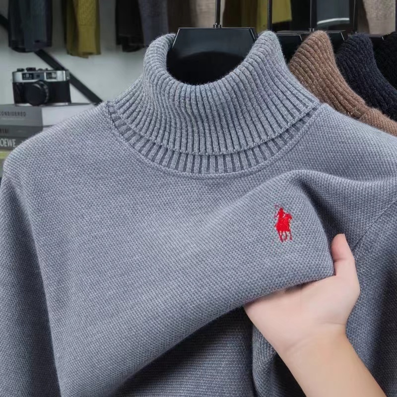 Turtleneck Sweater Men - High-end merk fluwelen trui heren nieuwe