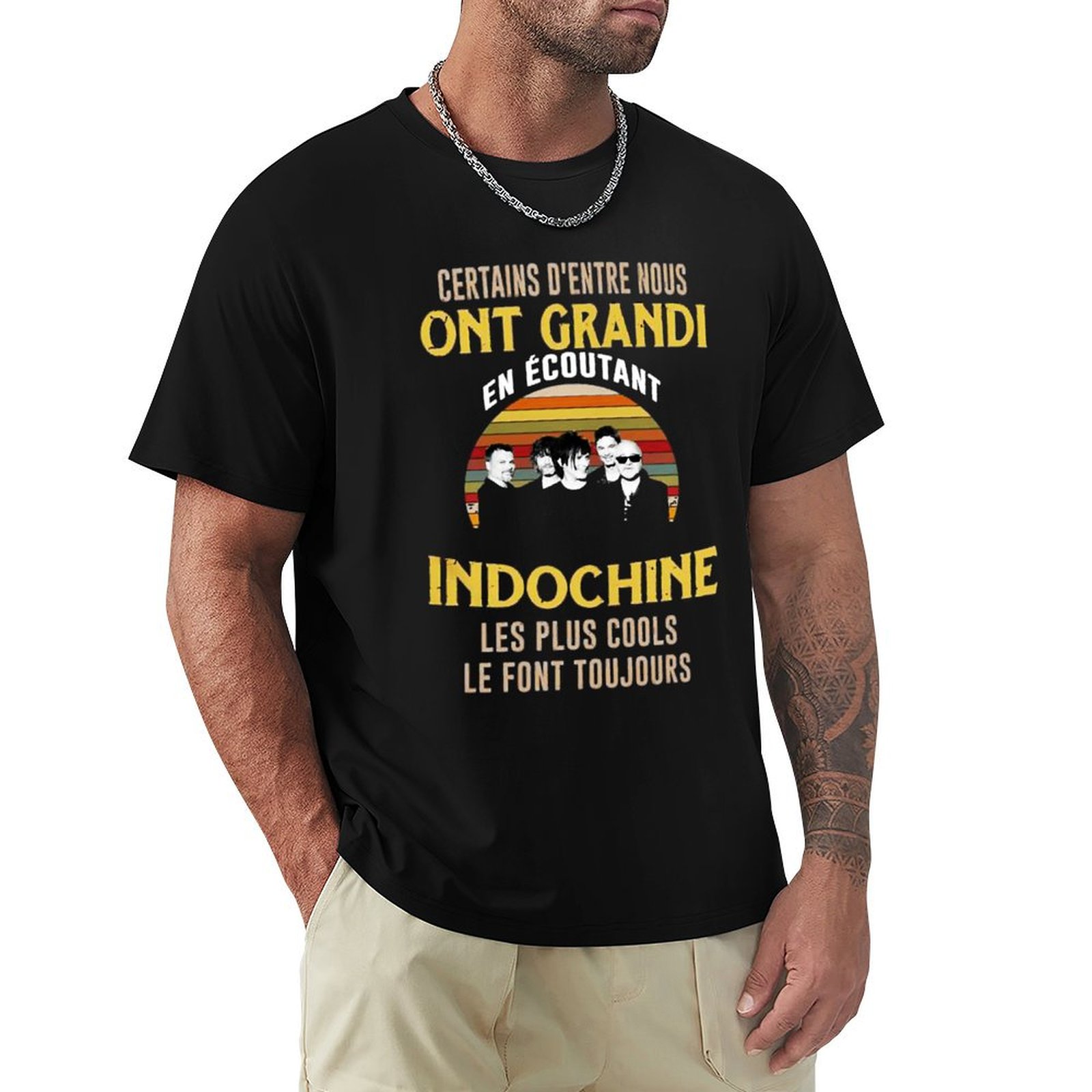 Men'S Fashion Genres - Indochine bandlogo7 exselna Genres Rock, ?new