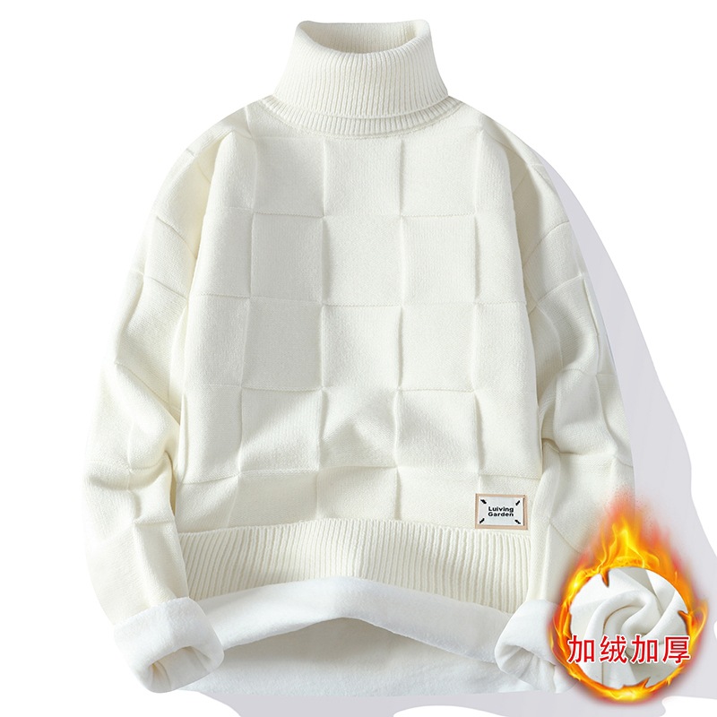 Turtleneck Sweater Men - Nieuwe Winter Mannen Fleece Warme Coltruien