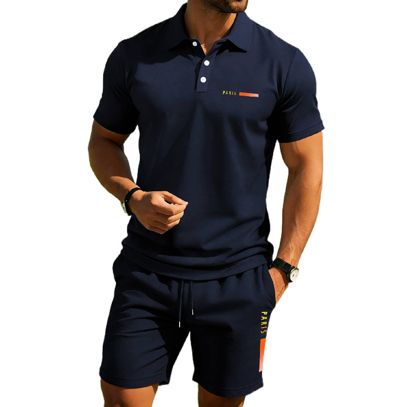 Men'S Fashion Polo - PARIS Print Hoogwaardig zomerpoloshirt voor heren,