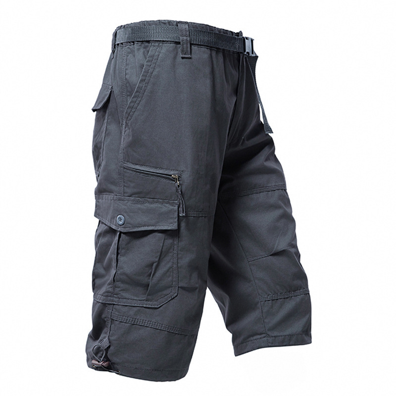 Mens Fashion Cargo Pants - Herenshorts van katoen, 3/4 lengte, losse