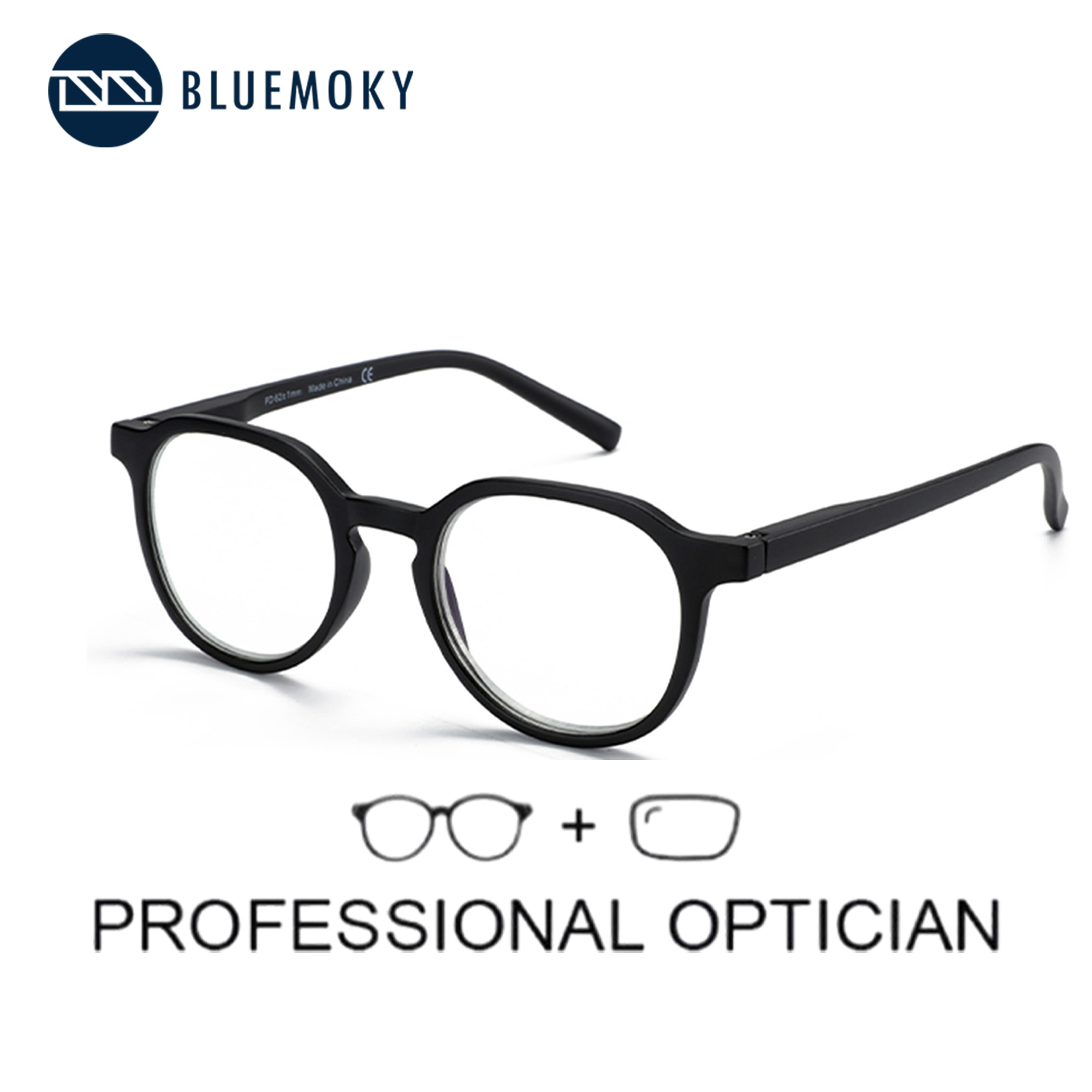 Mens Fashion Reading Glasses - BLUEMOKY Retro Ronde Recept Brillen Mannen