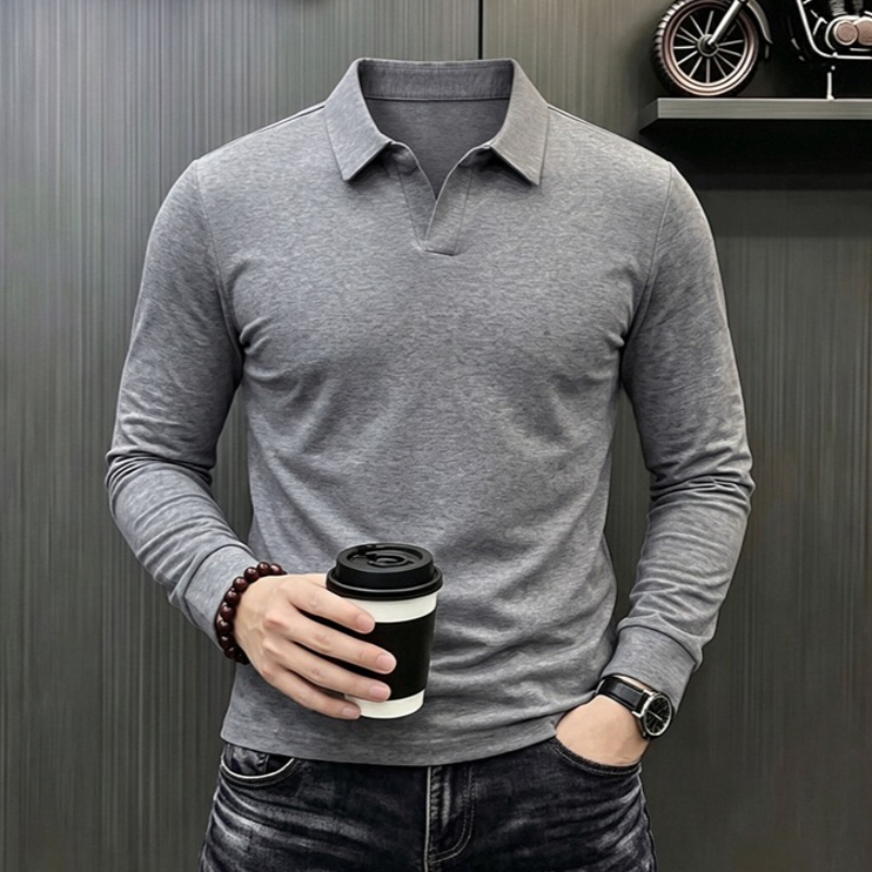 Men'S Fashion Polo - Heren Business Casual T-shirt met lange