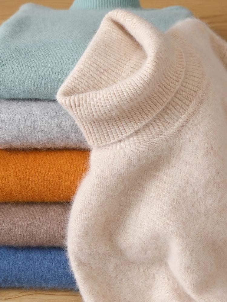 Turtleneck Sweater Men - Heren 100% puur nertsfluwelen kasjmier trui