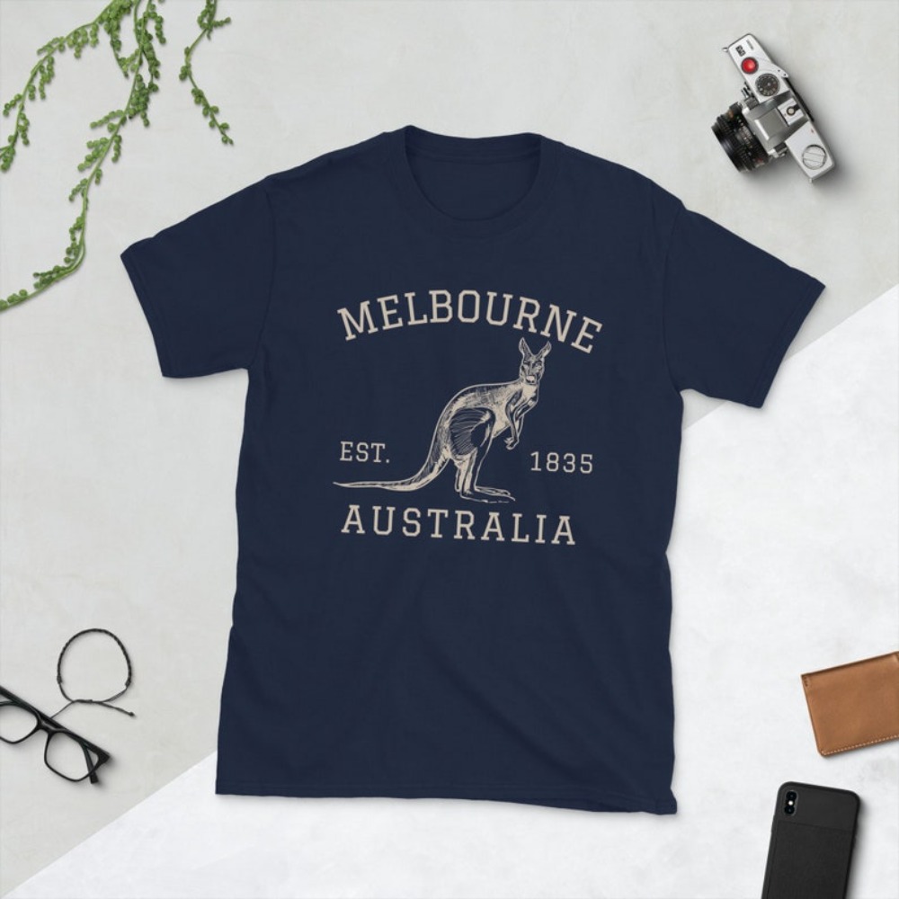 Mens Fashion Melbourne - Melbourne Australië T-shirt Australische Kangoeroe Shirt