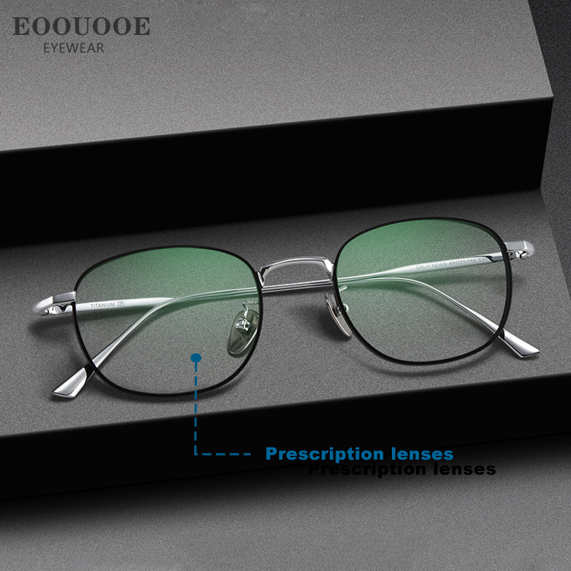 Mens Fashion Reading Glasses - Mode Heren Bril Puur Titanium Optiek