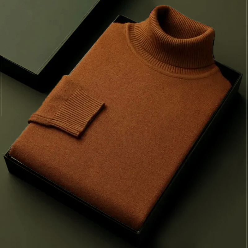Herfst heren hoge kwaliteit ge - Turtleneck Sweater Men recensie en prijs