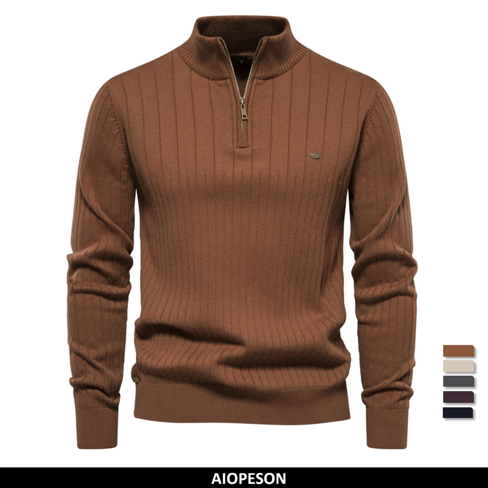 2023 Nieuwe herfst rits trui t - Turtleneck Sweater Men recensie en prijs