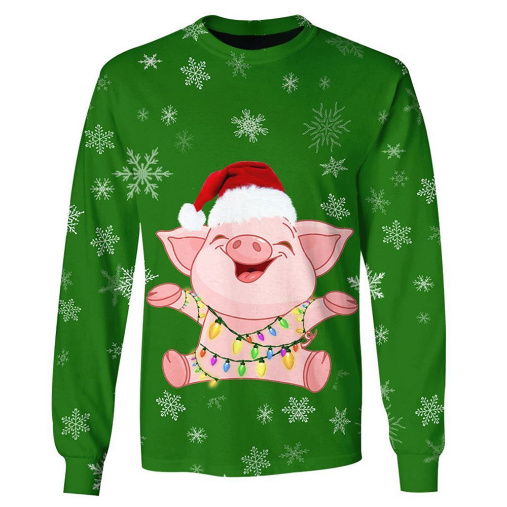 HX Grappig Piggy Kerst Hoodies - Mens Xmas Fashion recensie en prijs