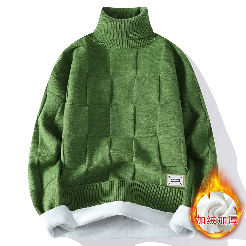 Nieuwe Winter Mannen Fleece Wa - Turtleneck Sweater Men recensie en prijs