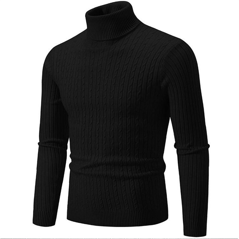 2023 Nieuwe heren effen kleur  - Turtleneck Sweater Men recensie en prijs