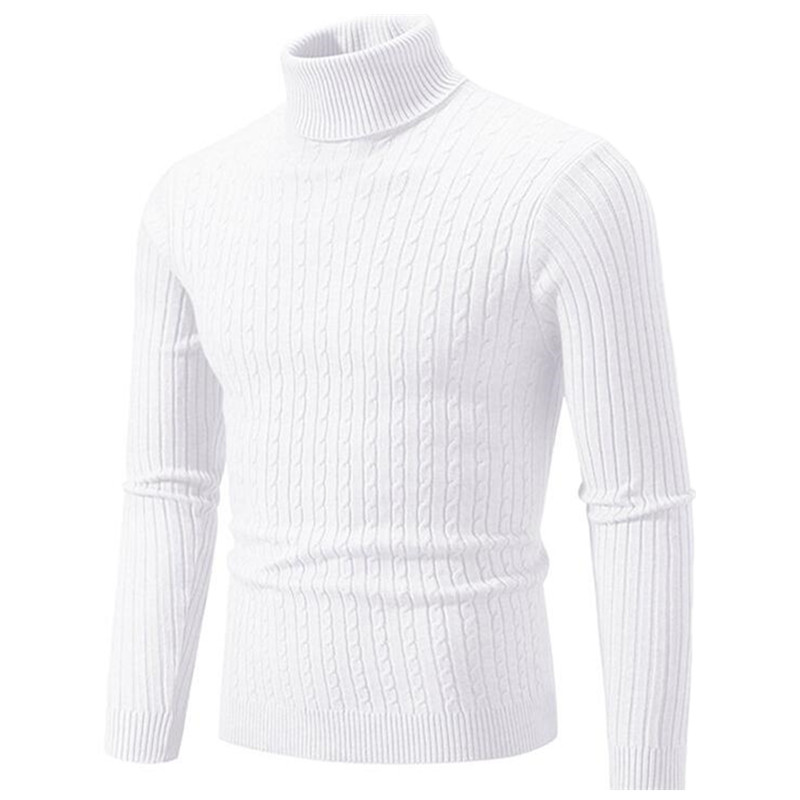 2023 Nieuwe heren effen kleur  - Turtleneck Sweater Men recensie en prijs