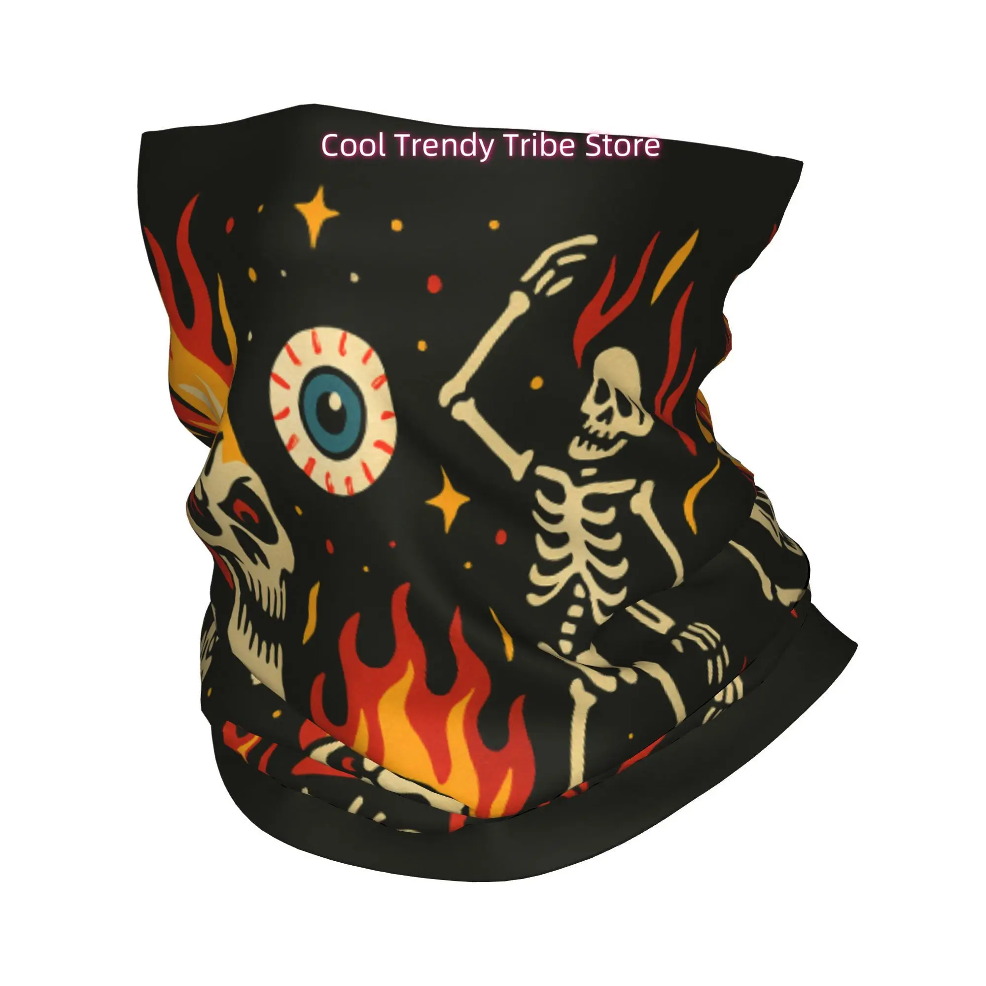 Flaming Skulls Hot Rod Vintage - Men'S Fashion Head Scarf recensie en prijs