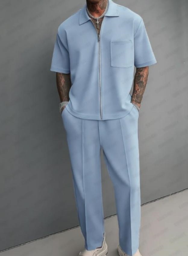 Heren 2-delige outfit, half-ri - Men'S Fashion Polo recensie en prijs